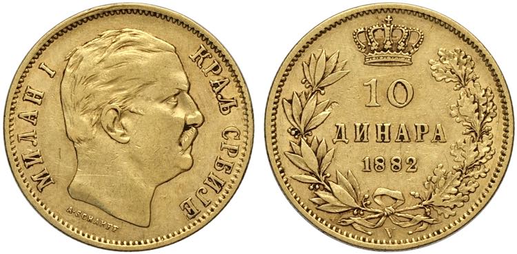 Serbia, Milan Obrenovich IV ... 