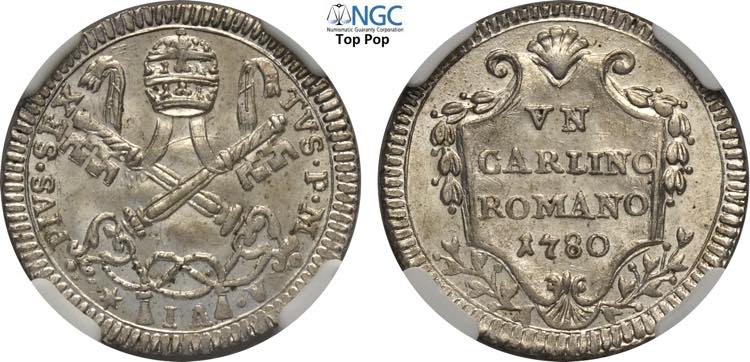 Roma, Pio VI (1775-1799), Carlino ... 