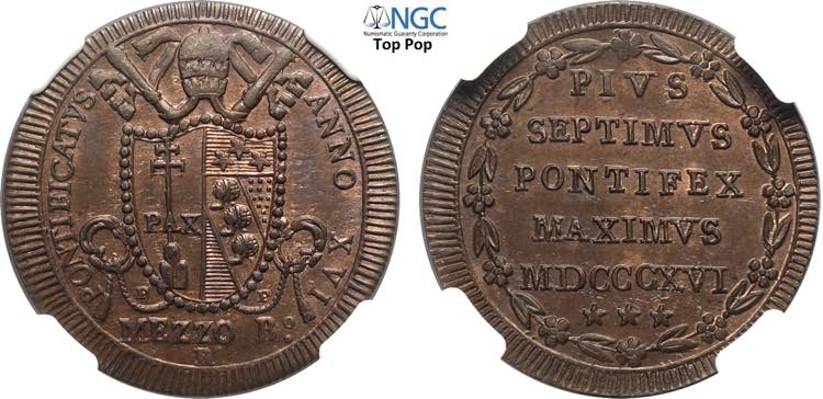 Roma, Pio VII (1800-1823), 1/2 ... 