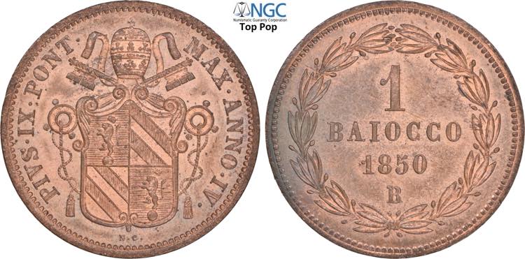 Roma, Pio IX (1846-1870), Baiocco ... 