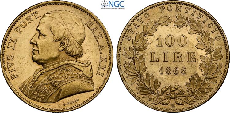 Roma, Pio IX (1846-1870), 100 Lire ... 