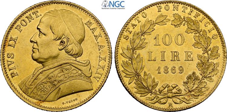 Roma, Pio IX (1846-1870), 100 Lire ... 