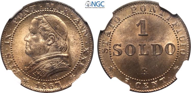 Roma, Pio IX (1846-1870), Soldo da ... 