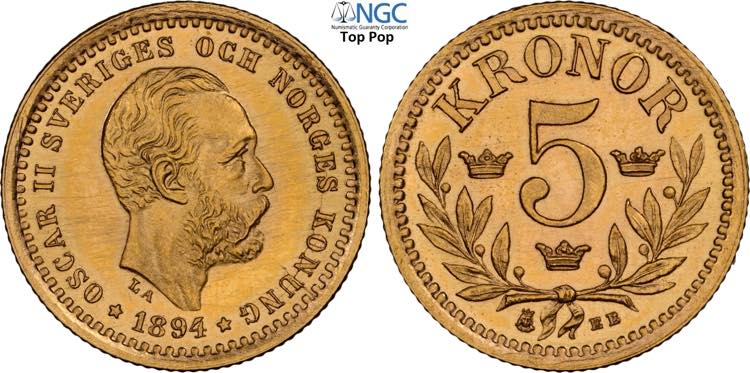 Sweden, Oscar II (1872-1907), 5 ... 
