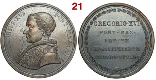Gregorio XVI - Medaglia anno I a ... 