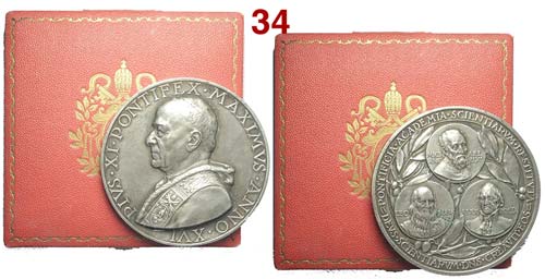 Pio XI - Medaglia a ricordo della ... 