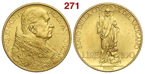 Roma - Pio XI - 100 Lire 1929 - AU ... 