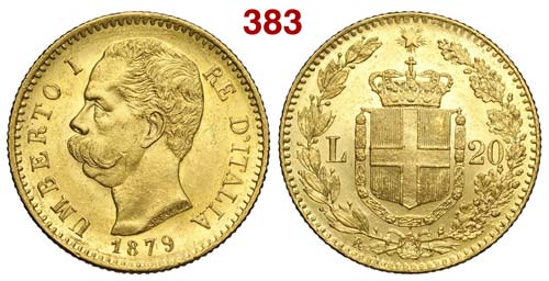 Savoia - Umberto I - 20 Lire 1879 ... 