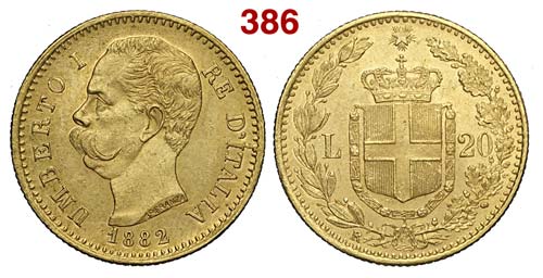 Savoia - Umberto I - 20 Lire 1882 ... 