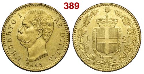 Savoia - Umberto I - 20 Lire 1885 ... 