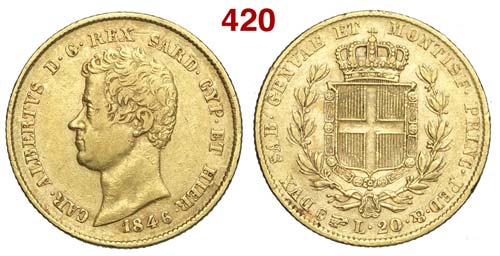 Savoia - Carlo Alberto - 20 Lire ... 