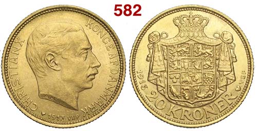 Denmark - Christian X - 20 Kroner ... 