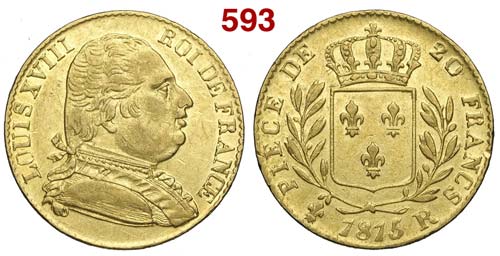 France - Louis XVIII - 20 Francs ... 