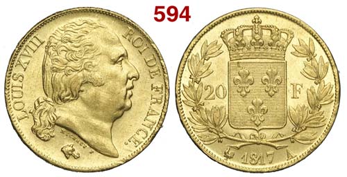France - Louis XVIII - 20 Francs ... 