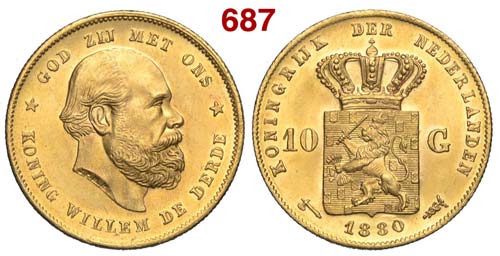 Netherlands - Willem III - 10 ... 