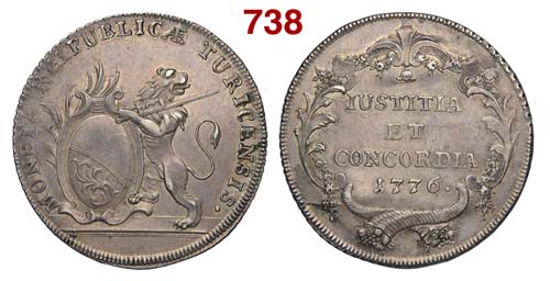 Switzerland - Zurich - Taler 1776 ... 