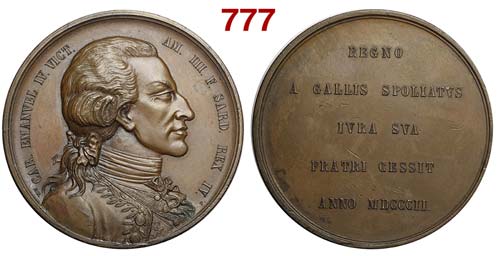Carlo Emanuele IV - Medaglia della ... 