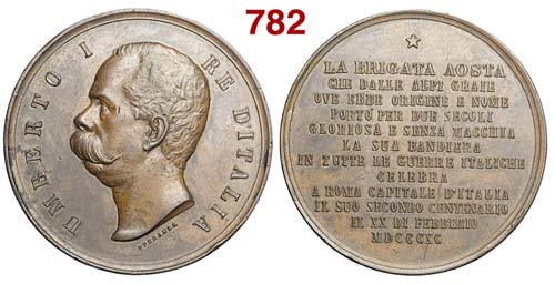 Umberto I - Medaglia a ricordo del ... 