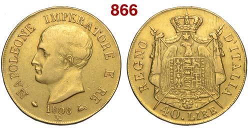 Milano - Napoleone I - 40 Lire ... 