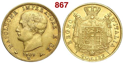 Milano - Napoleone I - 40 Lire ... 
