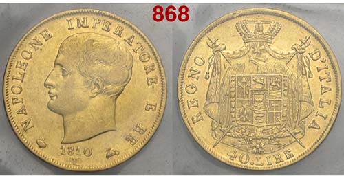 Milano - Napoleone I - 40 Lire ... 