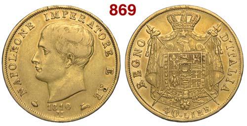 Milano - Napoleone I - 40 Lire ... 