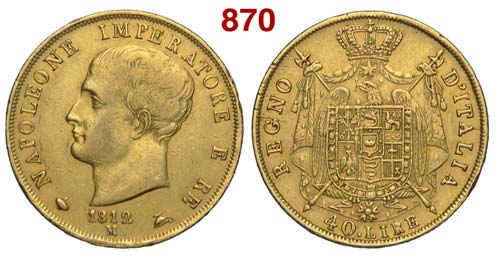 Milano - Napoleone I - 40 Lire ... 