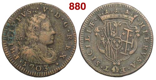 Napoli - Filippo V - Grano 1703 - ... 