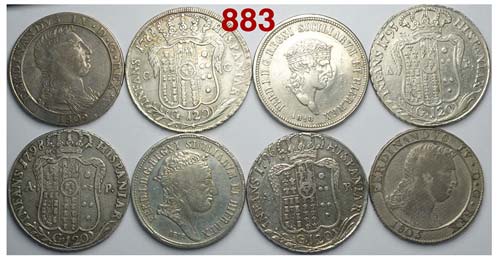 Napoli - Lotto di 8 Piastre - 1788 ... 