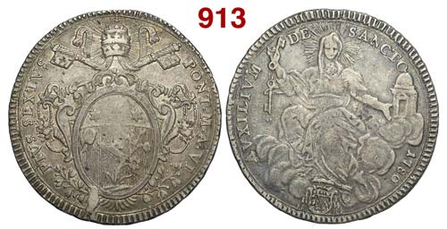 Roma - Pio VI - Scudo 1780 anno VI ... 