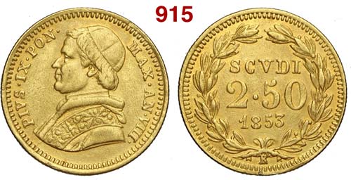 Roma - Pio IX - 2,5 Scudi 1853 ... 