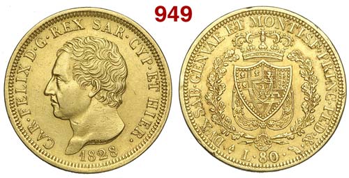 Savoia - Carlo Felice - 80 Lire ... 