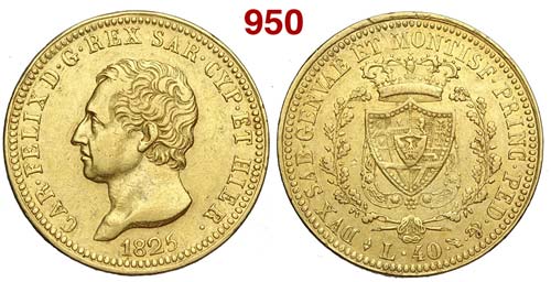 Savoia - Carlo Felice - 40 Lire ... 