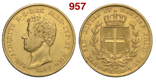 Savoia - Carlo Alberto - 20 Lire ... 