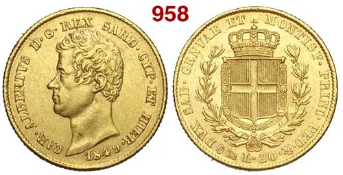 Savoia - Carlo Alberto - 20 Lire ... 