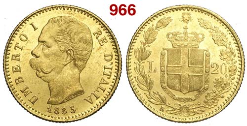 Regno dItalia - Umberto I - 20 ... 