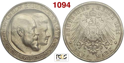 Germany - Wurttemberg - 3 Mark ... 