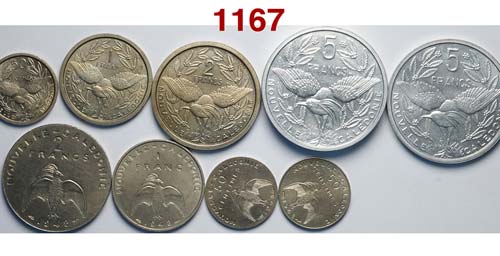 New Caledonia - Lotto di 11 monete ... 