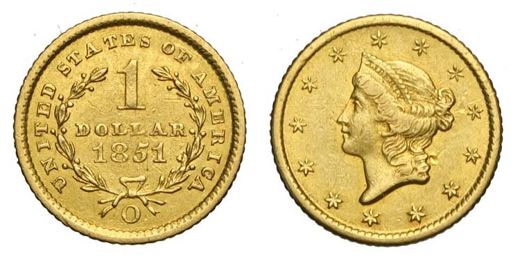 United States - Dollar 1851 O - Au ... 