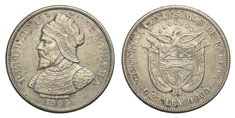 Panama - 50 Centesimos 1905 - Ag ... 