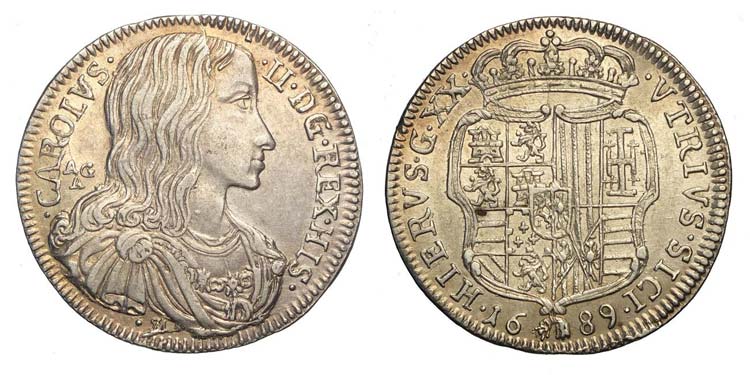 Napoli - Carlo II - Tarì 1689 - ... 