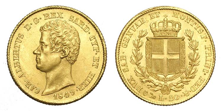 Savoia - Carlo Alberto - 20 Lire ... 