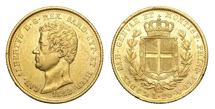 Savoia - Carlo Alberto - 20 Lire ... 