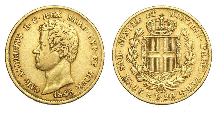 Savoia - Carlo Alberto - 20 Lire ... 