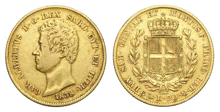 Savoia - Carlo Alberto - 20 Lire ... 