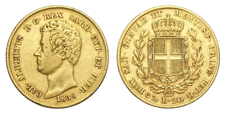 Savoia - Carlo Alberto - 20 Lire ... 