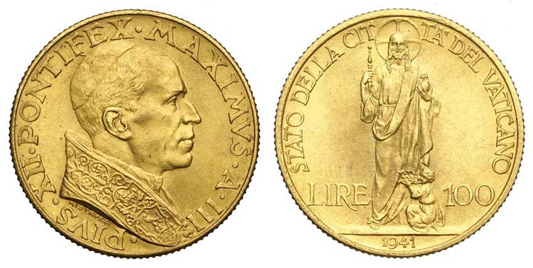 Roma - Pio XII - 100 Lire 1941 - R ... 