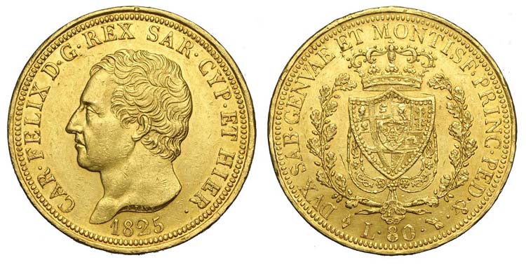 Savoia - Carlo Felice - 80 Lire ... 