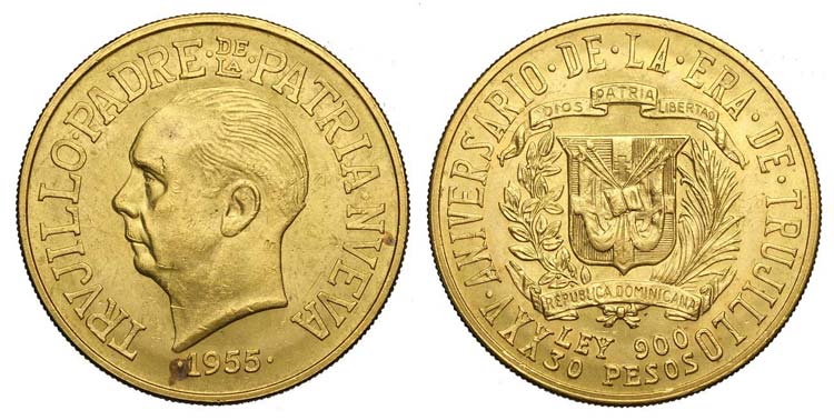 Dominican Republic - 30 Pesos 1955 ... 