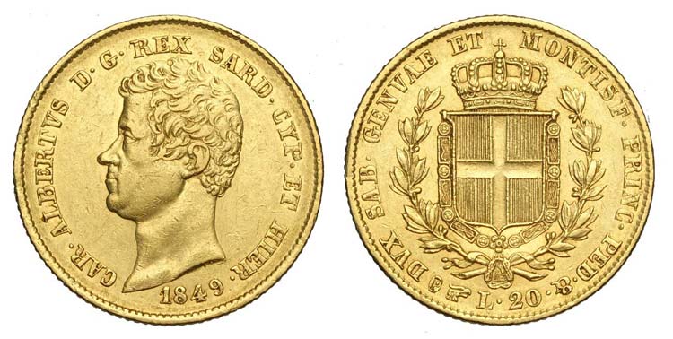 Savoia - Carlo Alberto - 20 Lire ... 